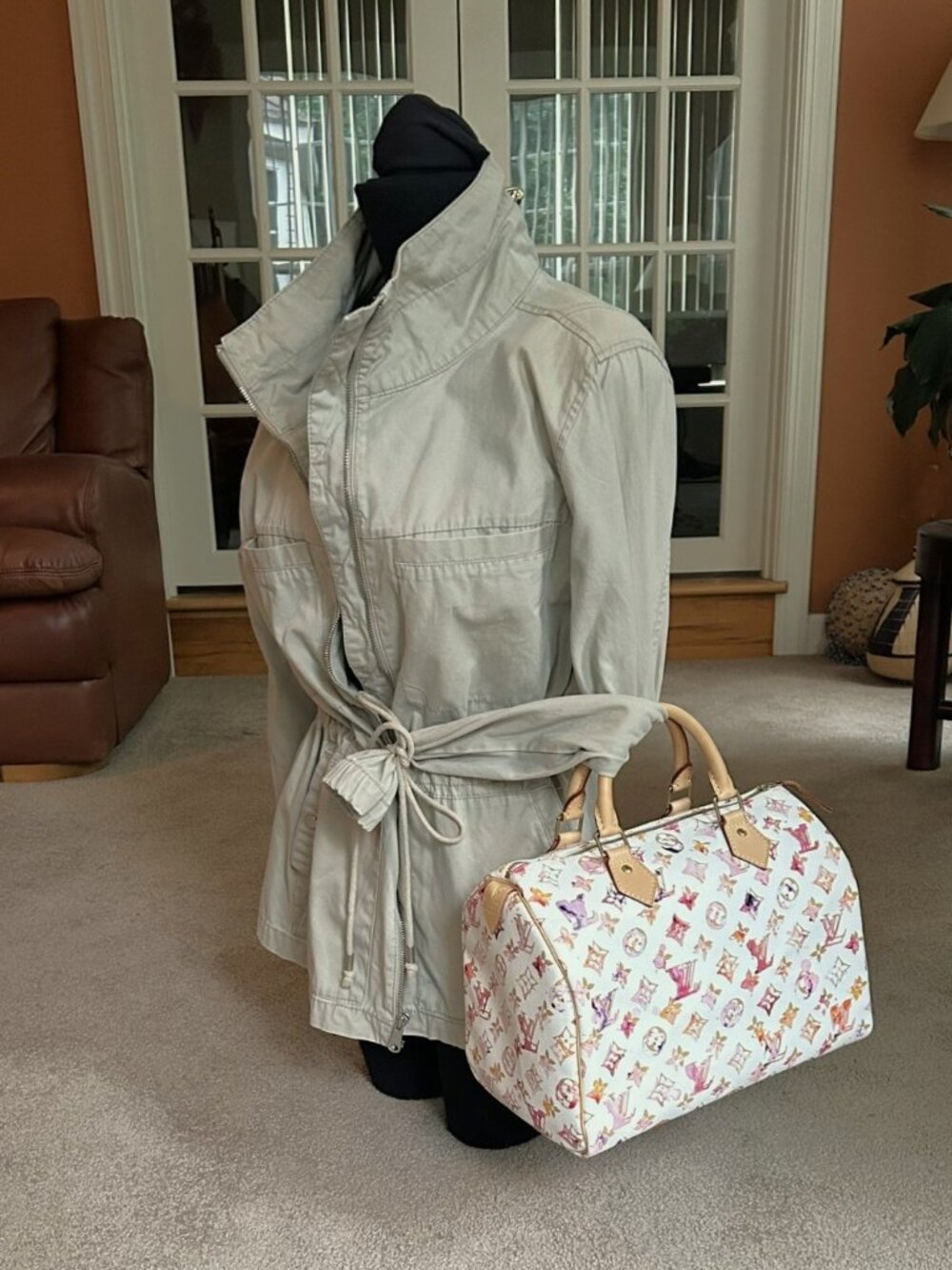 LOUIS VUITTON Watercolor Aquarelle Speedy Bag 30, White - Picture 3 of 16